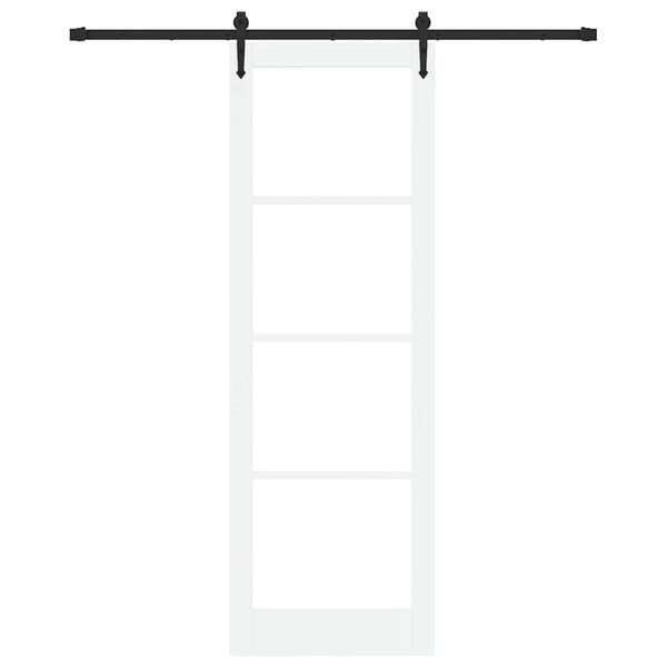 vidaXL Преплъзваща се врата Бял и черен 78 x 232 см
