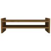 vidaXL Поставка за монитор, меденокафява, 50x27x15 см, бор масив