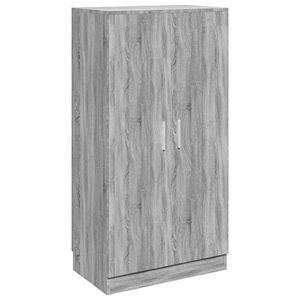 vidaXL Шкаф за обувки, сив сонома, 55x35x108 см, инженерно дърво