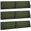 vidaXL Задържащи стени 6 бр. 100 x 12 x 30 см Стомана Маслиненозелено
