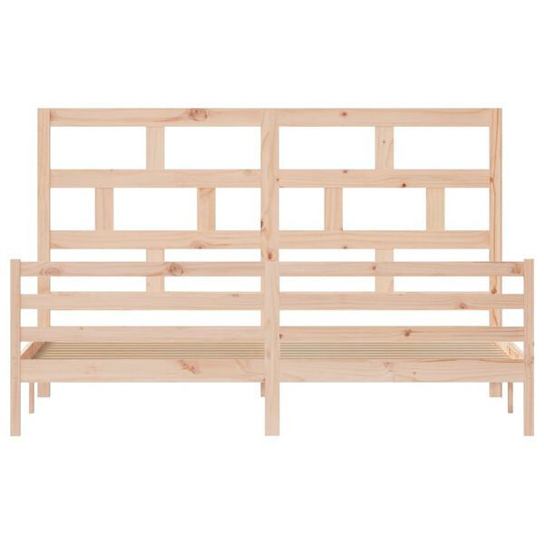 vidaXL Рамка за легло, бор масив, 200x200 см