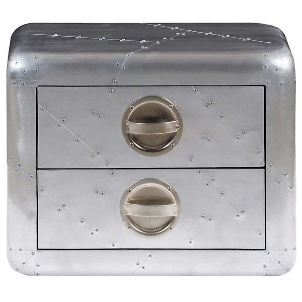 vidaXL Авиаторна помощна маса с 2 чекмеджета, стил ретро самолет