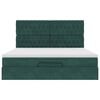 vidaXL Османска легло с матраци, тъмнозелено, 180x200 см, кадифе