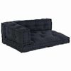 vidaXL Кушон за палетен диван 3 бр. Текстил Антрацит 120 x 80 x 38 см