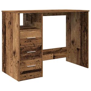 vidaXL Бюро, старо дърво, 102x50x76 см, инженерно дърво