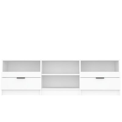 vidaXL ТВ шкаф, бял, 150x33,5x45 см, инженерно дърво