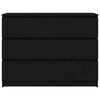 vidaXL Сайдборд, Черен дъб, 100x35x76 см, инженерно дърво