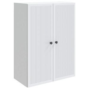 vidaXL Стенно шкафче Бяло 66 x 34,5 x 90 см Инженерна дървесина