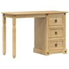 vidaXL Тоалетка Corona, 110x47x75 см, бор масив