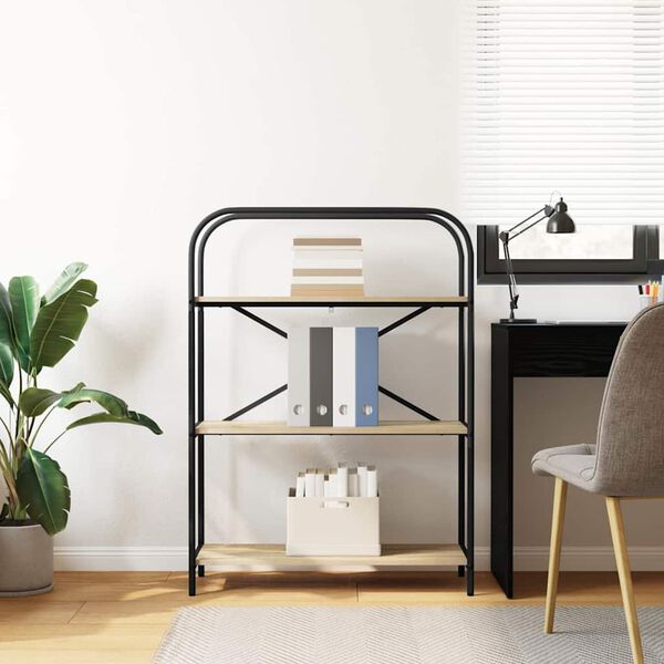 vidaXL Рафт за книги Сонома дъб 80 x 30 x 109 см Инженерно дърво