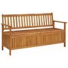 vidaXL Градинска пейка за съхранение, 148 cм, акация масив