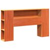 vidaXL Легло с етажерка за книги, без матрак, 150x200 см, бор масив