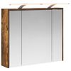 vidaXL Шкаф с огледало за баня Димян дъб 73,5 x 16 x 62,5 см