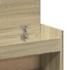 vidaXL Шкаф за обувки, дъб сонома, 100,5x28x100 см, инженерно дърво