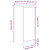 vidaXL Шкаф за обувки, бял, 29,5x34x76 см, инженерно дърво