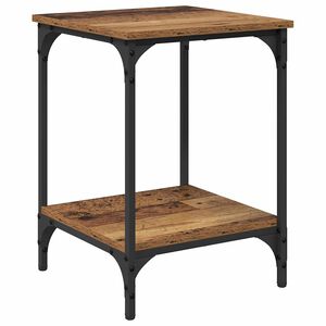 vidaXL Масичка за кафе Старо дърво 40 x 40 x 55 см Инженерна дървесина