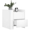 vidaXL Нощно шкафче, бяло, 45x50x50 см, инженерно дърво