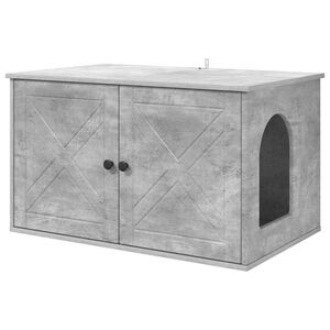 vidaXL Къща за котки Бетон 85 x 55 x 50,5 см Инженерна дървесина