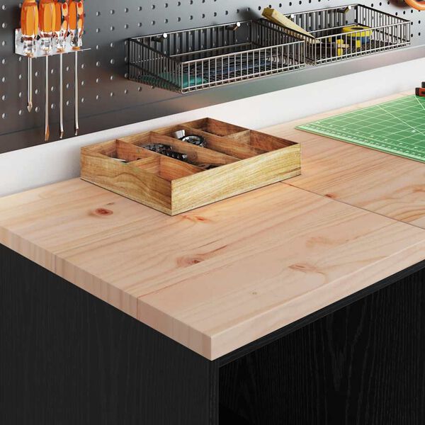 vidaXL Гаражен шкаф за съхранение, черен, 40x51x85 см, бор масив