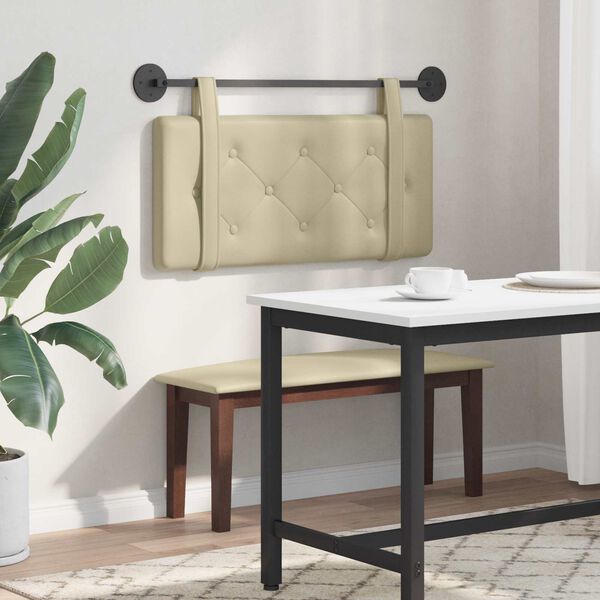 vidaXL Висяща табла Монтиране на стена Крем 90 cm Изкуствена