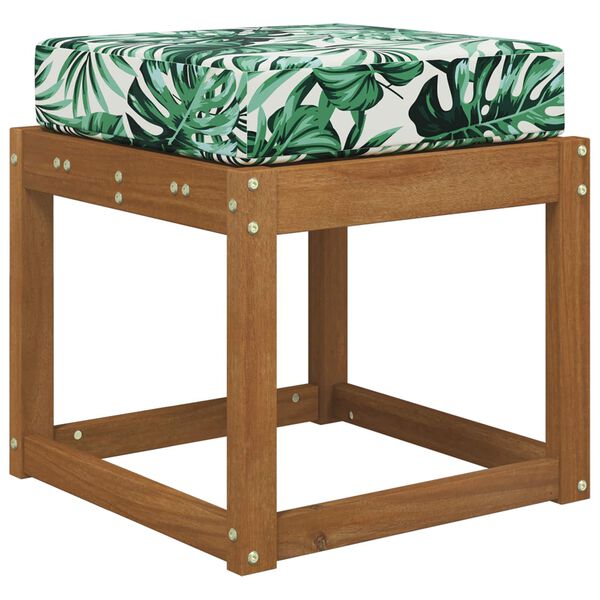 vidaXL Възглавница за открито седалка Мотив с листа 40 x 40 x 8 см