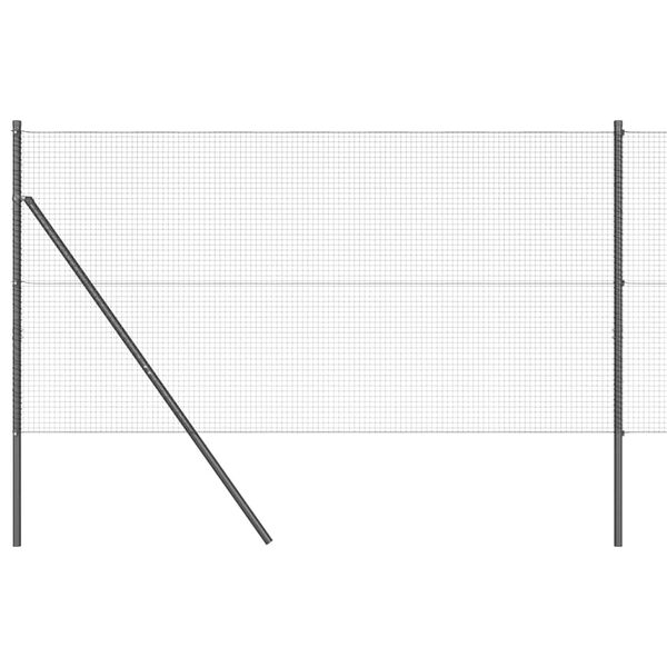 vidaXL Стълб за ограда. Сив 10 x 1,4 м (19 x 19 мм мрежа)