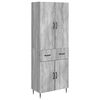 vidaXL Комплект шкафове 2 pcs Сив Сонома 66 x 34,5 x 89,5 см
