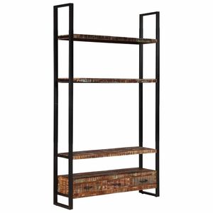 vidaXL Етажерка за книги, 118x30x200 см, регенерирано дърво масив