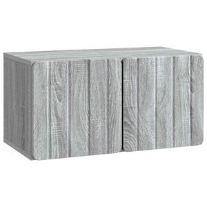vidaXL Стенно монтиран ТВ шкаф Сива сонома 59,5 x 31 x 30 см