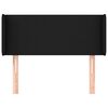 vidaXL Горна табла за легло, черна, 103x16x78/88 см, плат