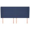 vidaXL Горна табла за легло с уши, синя, 163x23x118/128 см, плат