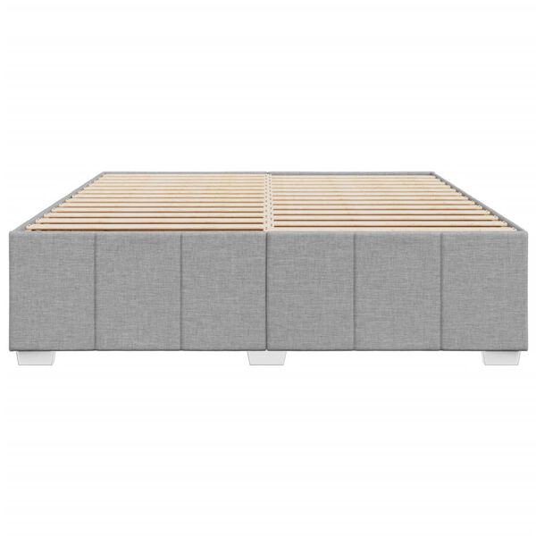 vidaXL Рамка за легло без матрак, светлосива, 200x200 см, плат