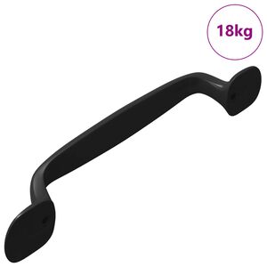 vidaXL Дръжка за мебели 250 бр. Черно 130 x 19,4 x 22,3 мм Алуминий