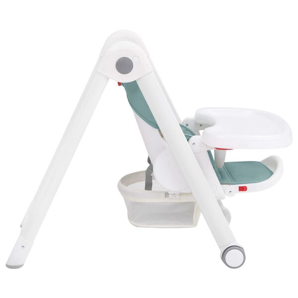 vidaXL Бебешко столче за хранене, тюркоазен, алуминий