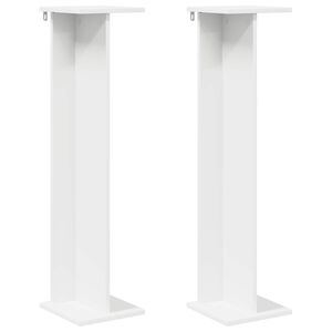 vidaXL Стойка за растения Бял 25 x 25,5 x 100,5 см