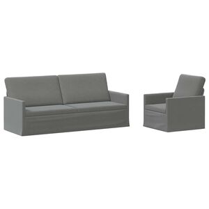 vidaXL Комплект дивани 2 pcs Тъмносиво Кадифе