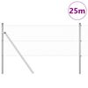 vidaXL Стълб за ограда. Сребрист 25 x 0,4 м (25 x 25 мм мрежа) Стомана