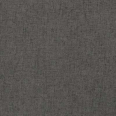 vidaXL Табуретка, тъмносива, 60x60x36 см, текстил и изкуствена кожа