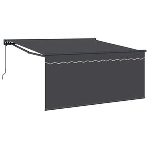 vidaXL Сгъваем навес Антрацит 350 x 250 cm Полиестер и алуминий