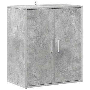 vidaXL Шкаф за обувки, бетонно сив, 60x35x70 см, инженерно дърво