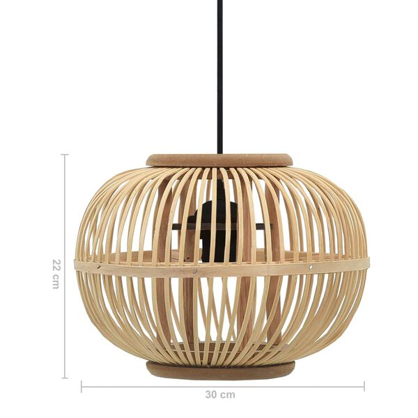vidaXL Пенделна лампа, върба, 40 W, 30x22 см, глобус, E27