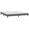 vidaXL Box Spring легло без матрак Тъмно сиво 180x210 cm Кадифе