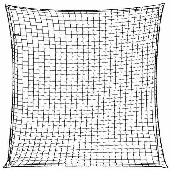vidaXL Мрежа за ремарке с еластично въже, черна, 3x3 м, PP