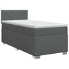vidaXL Континентално легло с матрак Тъмносиво 90 x 190 cm Текстил