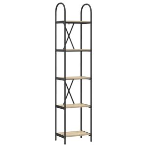 vidaXL Рафт за книги 5 нива 40 x 30 x 183 см Инженерна дървесина