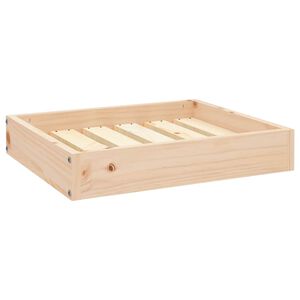 vidaXL Кучешко легло, 51,5x44x9 см, борова дървесина масив
