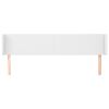 vidaXL Горна табла за легло, Бяла, 183x16x78/88 см, изкуствена кожа