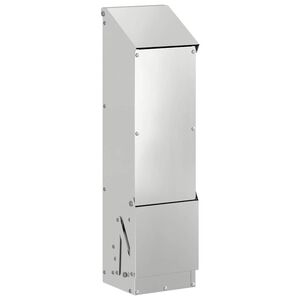 vidaXL Кокошарник Сребрист 13 x 12 x 51 см Галванизирана стомана