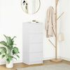 vidaXL Сайдборд, бял, 37,5x35x99 см, инженерно дърво
