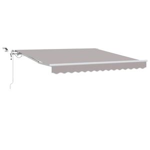 vidaXL Прибираща се тента Светлосиво 300 x 250 cm Полиестер
